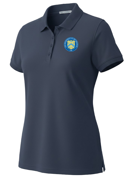 U.S. Department of The Treasury Women's Polo  Navy Blue government employee uniform shirt