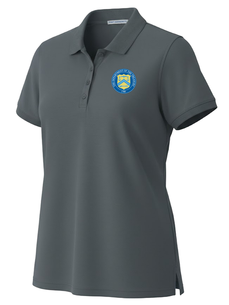 U.S. Department of The Treasury Women's Polo  Slate Gray government employee uniform shirt