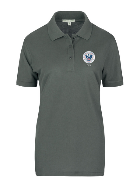 U.S. Customs Border Patrol (CBP) Office of Professional Responsibility (OPR) Agency Polo Womens Gray