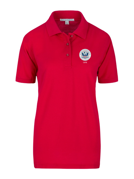 U.S. Customs Border Patrol (CBP) Office of Professional Responsibility (OPR) Agency Polo Womens Red