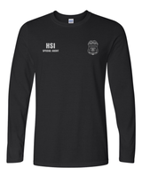 U.S. Immigration and Customs Enforcement (ICE) Homeland Security Investigations (HSI) Identifier Long Sleeve T-Shirt Black