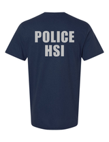 U.S. Immigration and Customs Enforcement (ICE) Homeland Security Investigations (HSI) Identifier T-Shirt Nvy