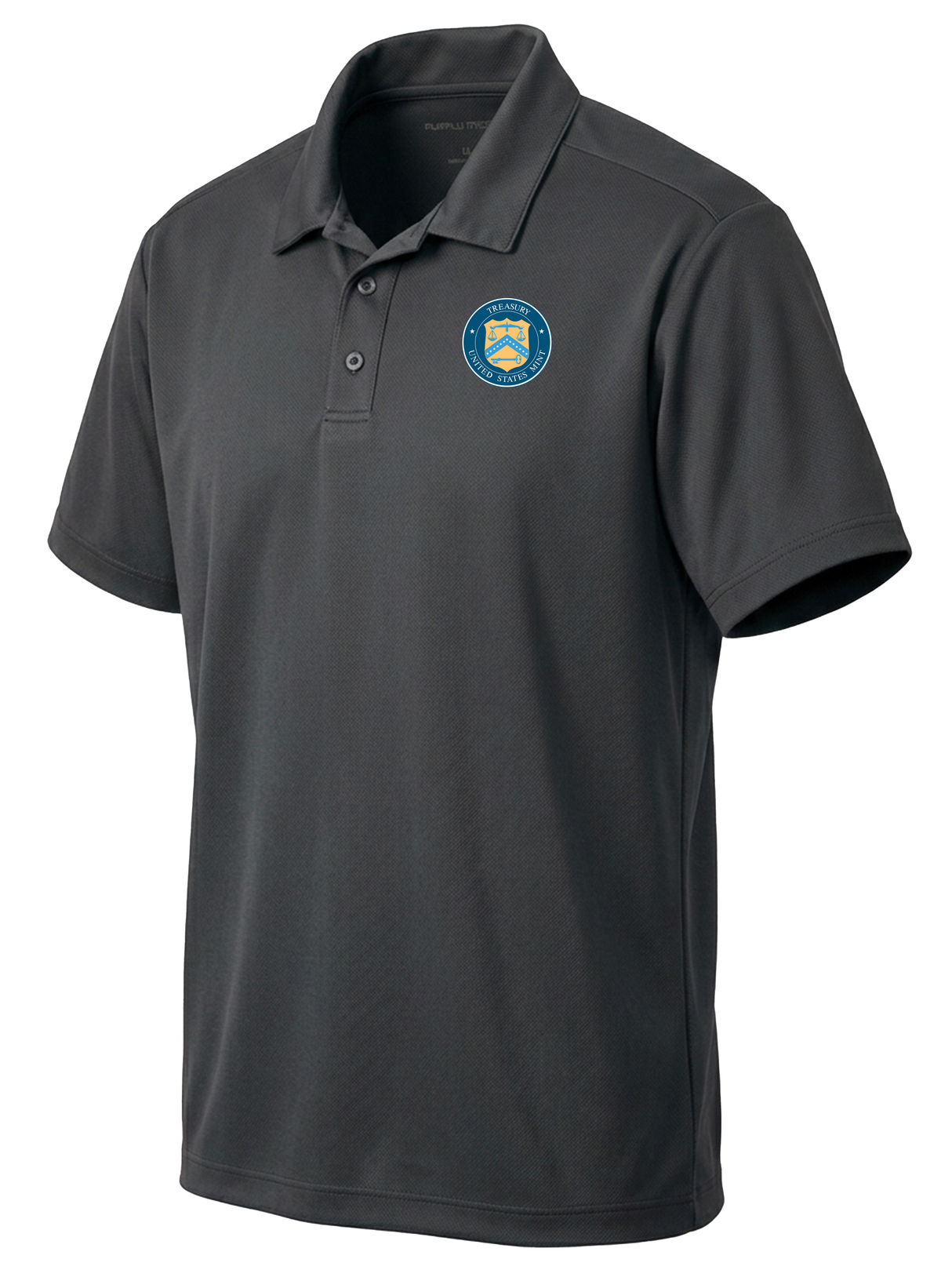 The U.S. Mint (UM) Men's Dri Fit Polo  Slate Gray government employee uniform shirt