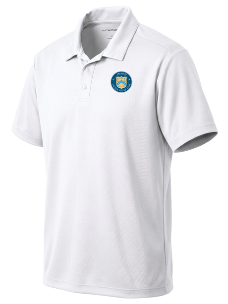 The U.S. Mint (UM) Men's Dri Fit Polo  White government employee uniform shirt