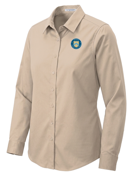 The U.S. Mint (UM) Women's Button Up  Khaki government employee uniform shirt