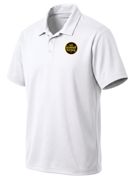 U.S. Customs and Border Patrol (USBP) Men's Dri Fit Polo  White government employee uniform shirt