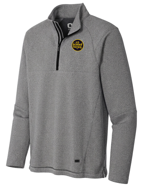 U.S. Customs and Border Patrol (USBP) Men's Transition Quarter Zip  Light Gray government employee uniform shirt