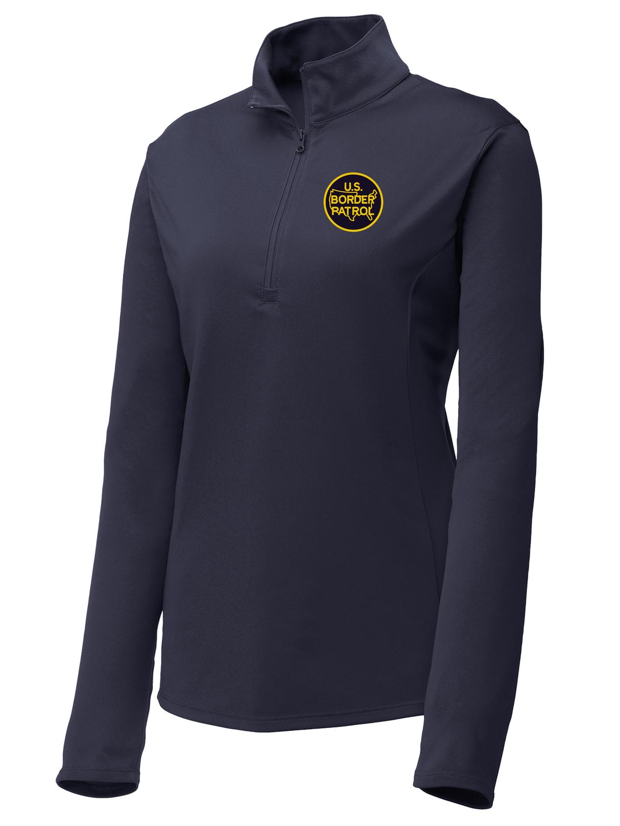 U.S. Customs and Border Patrol (USBP) Women's Lightweight Dri Fit 1/4 Zip  Navy Blue government employee uniform shirt