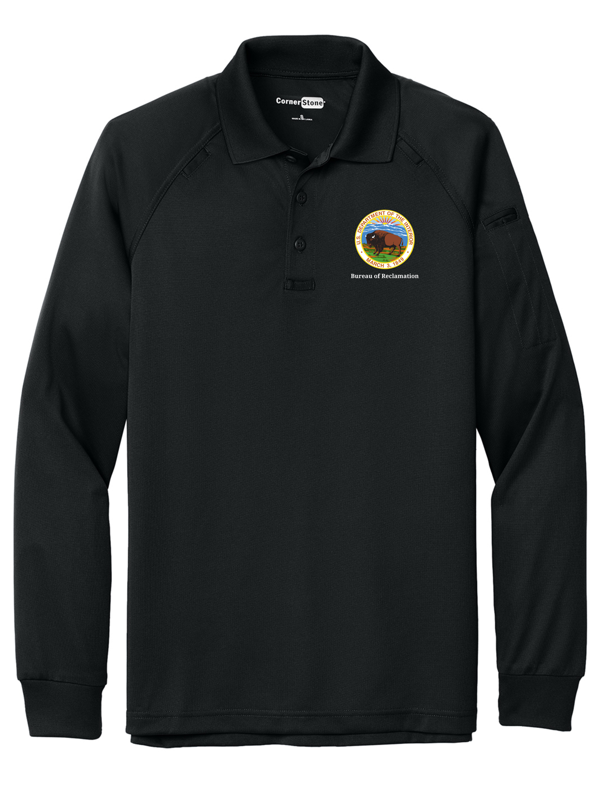 USBR Men's Tactical Long Sleeve Polo