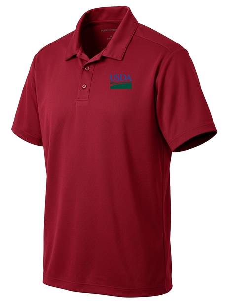 U.S. Department of Agriculture Men's Dri Fit Polo  Red government employee uniform shirt