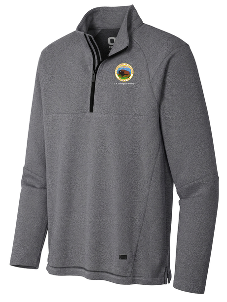 U.S. Geological Survey (USGS) Men's Transition Quarter Zip  Slate Gray government employee uniform shirt