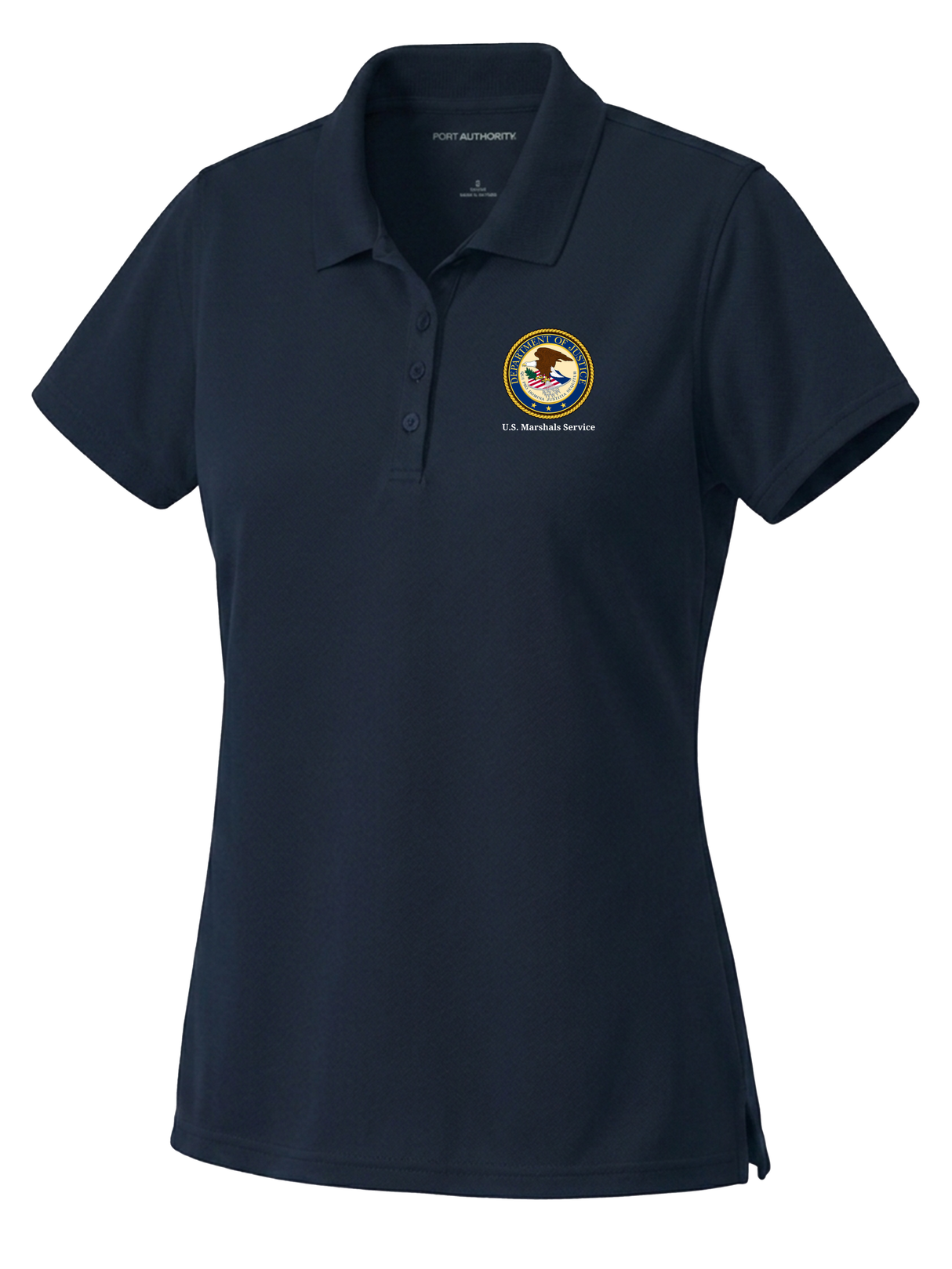 U.S. Marshals Service (USMS) Women's Dri Fit Polo  Navy Blue government employee uniform shirt