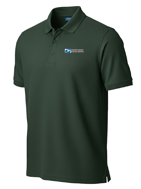 Postal Service Men's Polo  Dark Green government employee uniform shirt