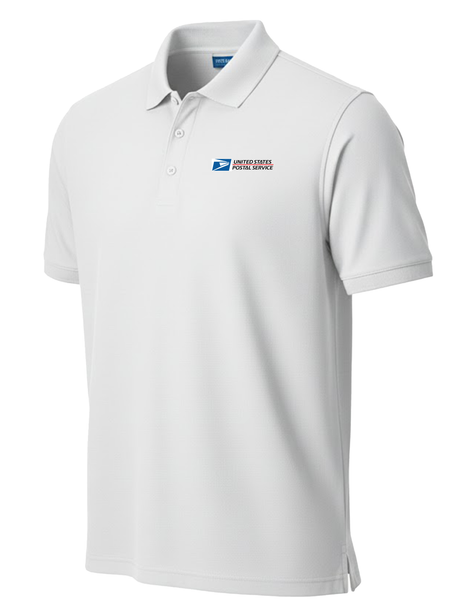 Postal Service Men's Polo  White government employee uniform shirt