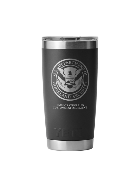 United States Immigration and Customs Enforcement 20oz Tumbler Black