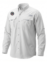 U.S. Department of Veteran Affairs (VA)  Men's Columbia Bahama™ II Button Up Long-Sleeve  White government employee uniform shirt
