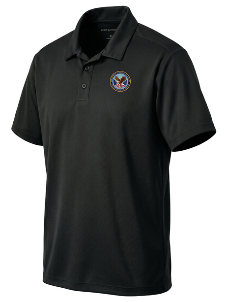 U.S. Department of Veteran Affairs (VA)  Men's Dri Fit Polo  Black government employee uniform shirt