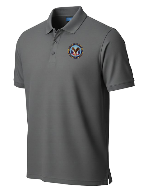 U.S. Department of Veteran Affairs (VA)  Men's Polo  Slate Gray government employee uniform shirt