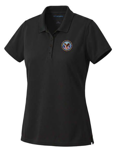 U.S. Department of Veteran Affairs (VA)  Women's Dri Fit Polo  Black government employee uniform shirt