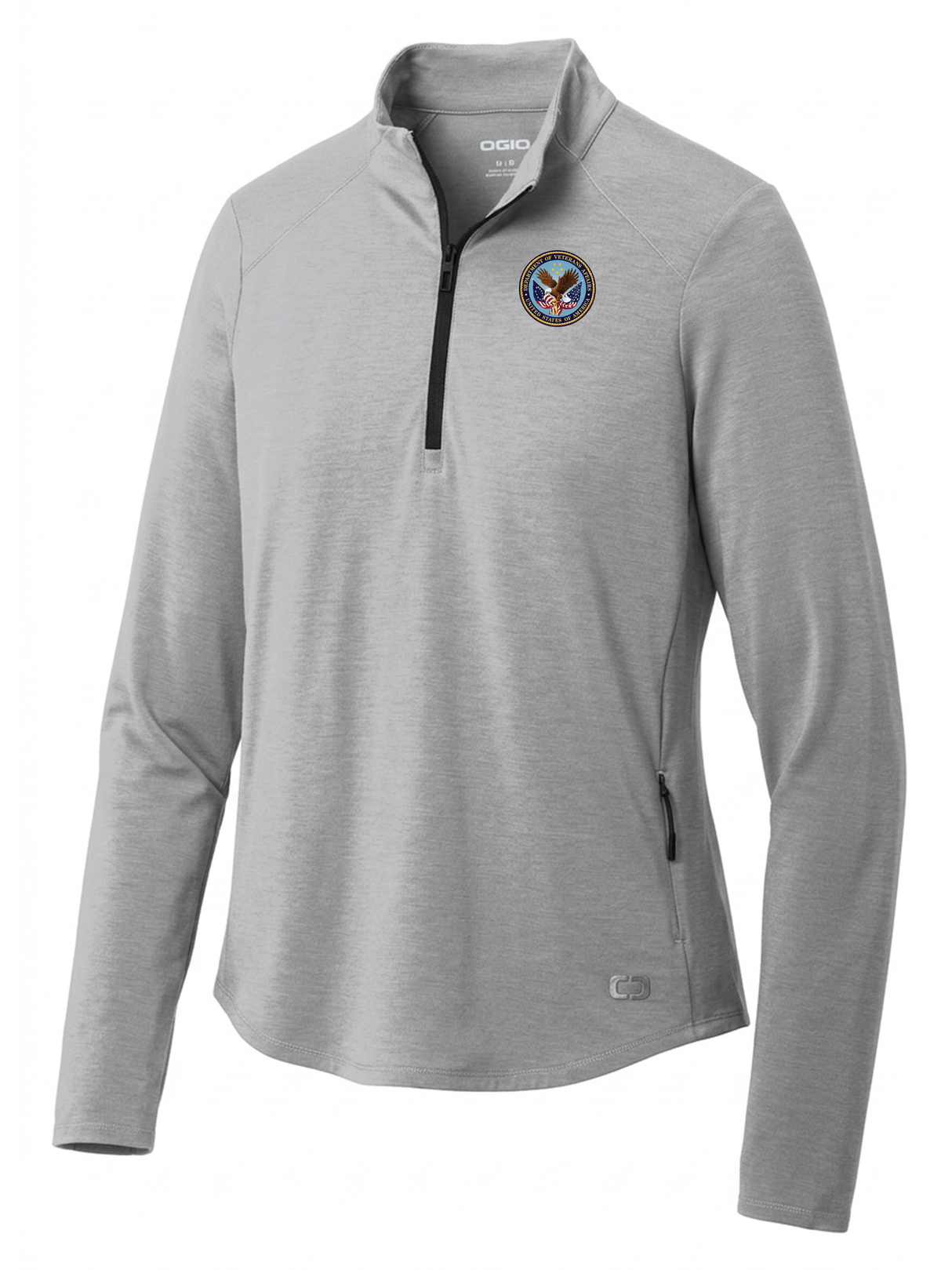 U.S. Department of Veteran Affairs (VA)  Women's Motion 1/4 Zip  Light Gray government employee uniform shirt