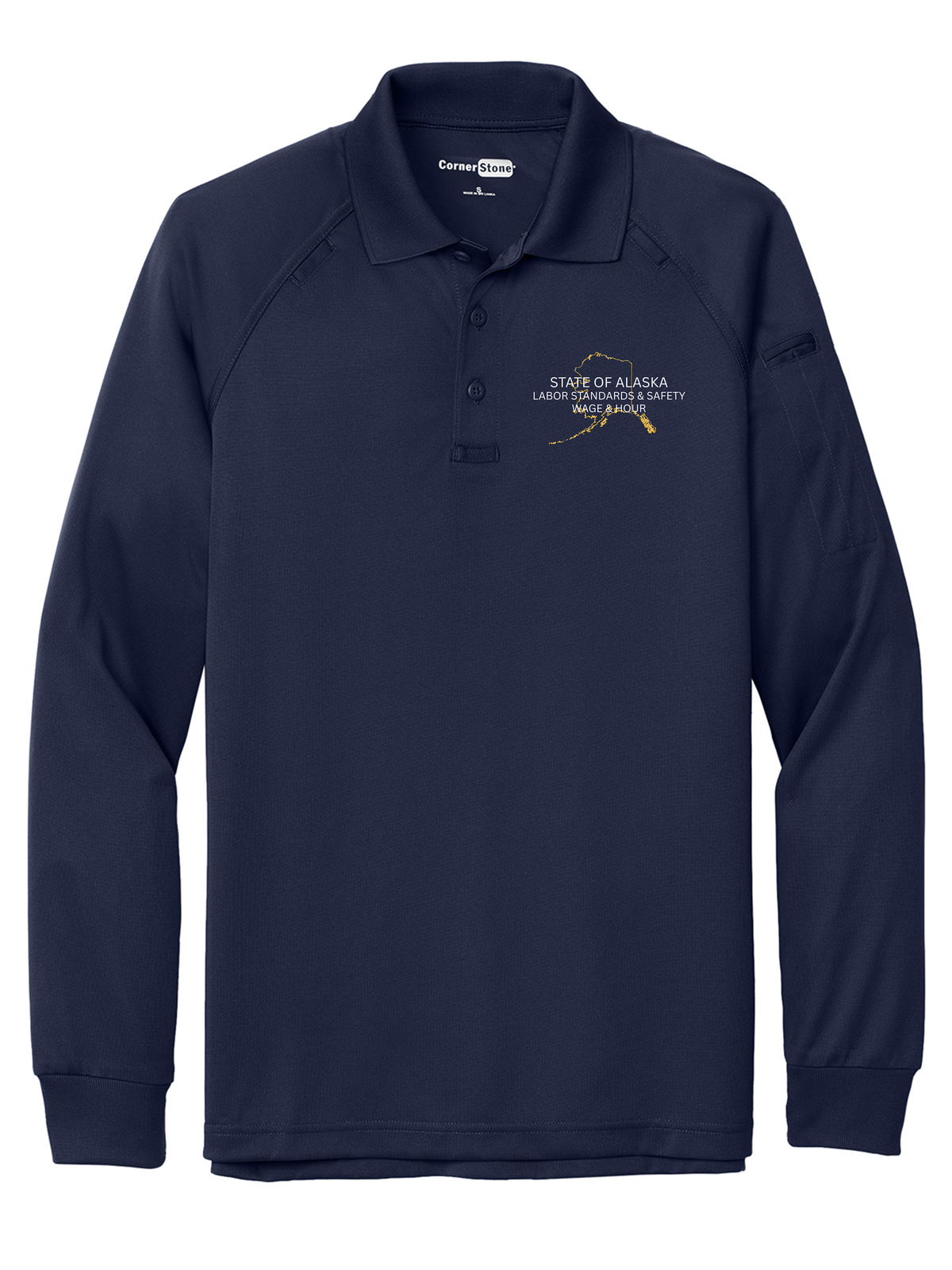 State of Alaska Department of Labor Men's Tactical Long Sleeve Polo