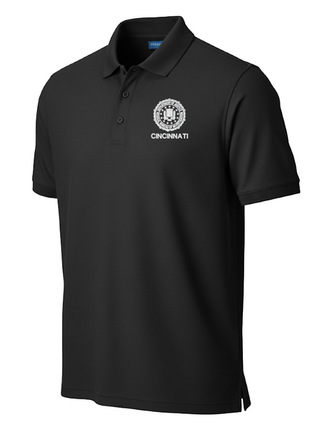 FBI Cincinnati Polo Shirt - Men's Short Sleeve Black government employee uniform shirt