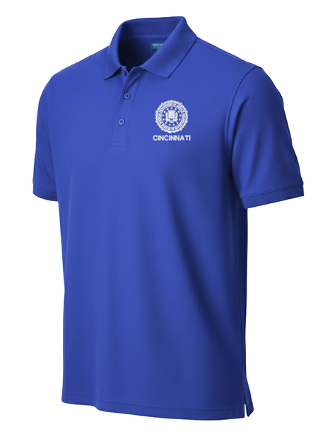 FBI Cincinnati Polo Shirt - Men's Short Sleeve Royal Blue government employee uniform shirt