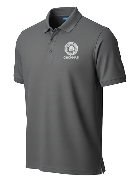 FBI Cincinnati Polo Shirt - Men's Short Sleeve Slate Gray government employee uniform shirt