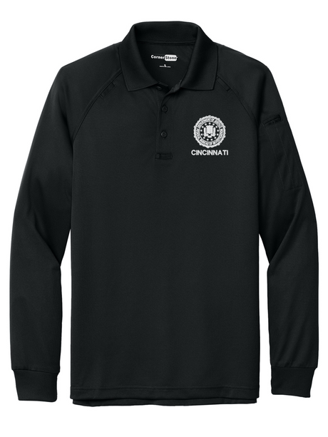 FBI Cincinnati Men's Tactical Long Sleeve Polo Black government employee uniform shirt