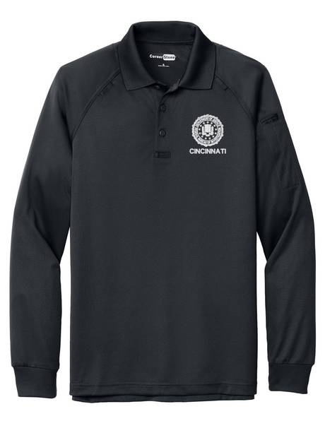 FBI Cincinnati Men's Tactical Long Sleeve Polo Slate Gray government employee uniform shirt