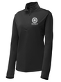 FBI Cincinnati Women's Lightweight Dri Fit 1/4 Zip Black government employee uniform shirt