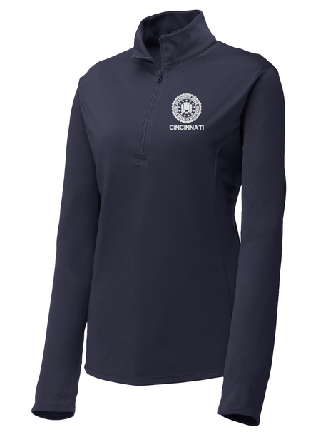 FBI Cincinnati Women's Lightweight Dri Fit 1/4 Zip Navy Blue government employee uniform shirt