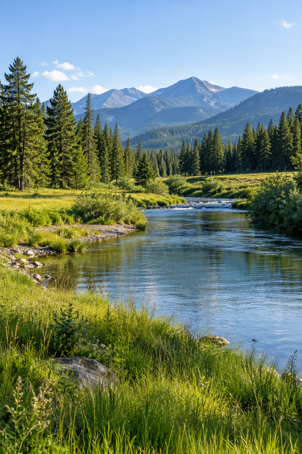 Land, water & conservation — illustrative agency collection card background