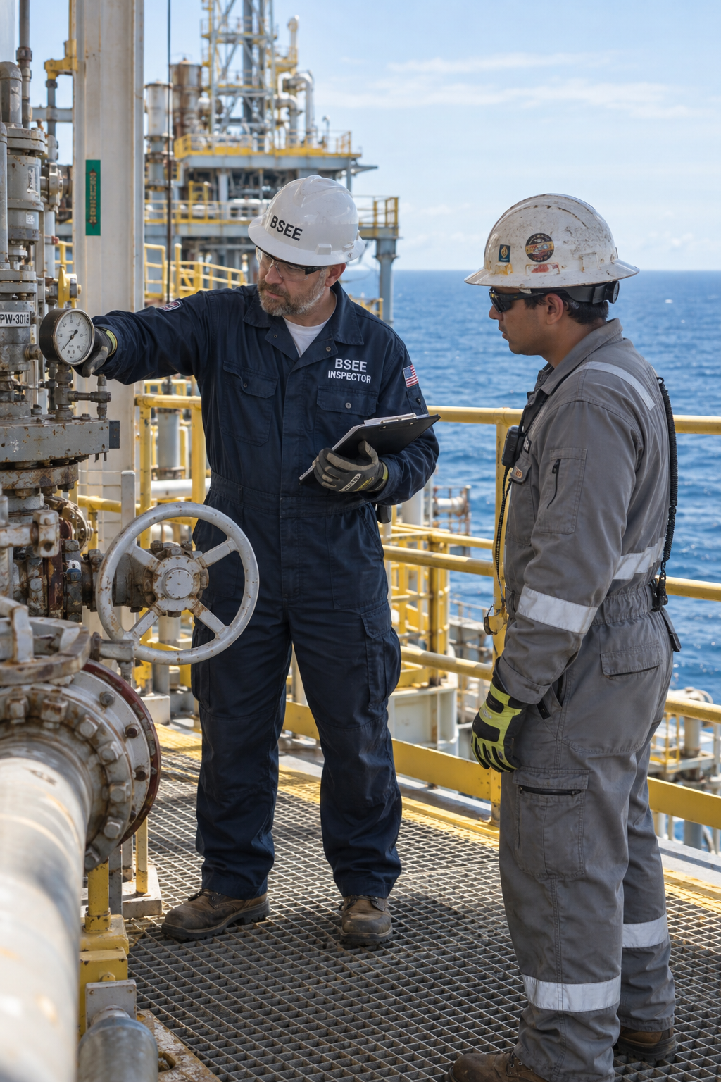 BSEE employees at work — generated illustrative agency card photograph