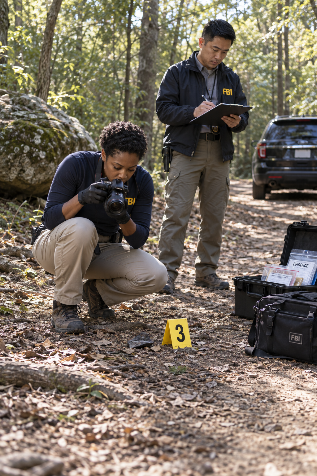 FBI employees at work — generated illustrative agency card photograph
