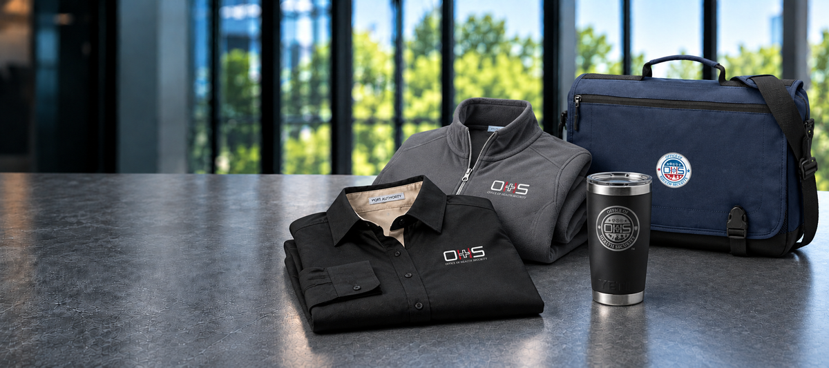 DHS | Office of Health Security apparel and gear assortment