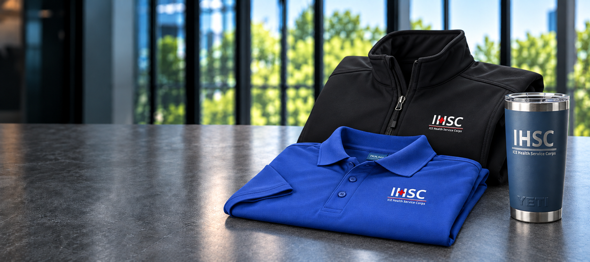 ICE Health Service Corps apparel and gear assortment