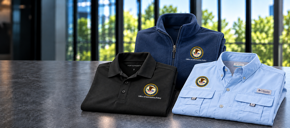 DOJ | Office of Information Policy apparel and gear assortment