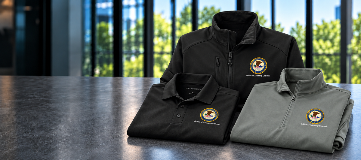 DOJ | Office of The Attorney General apparel and gear assortment