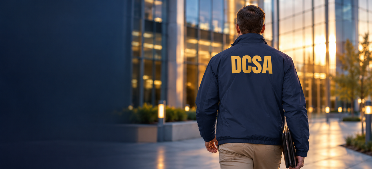 Agency employee in front of helicopters at sunset