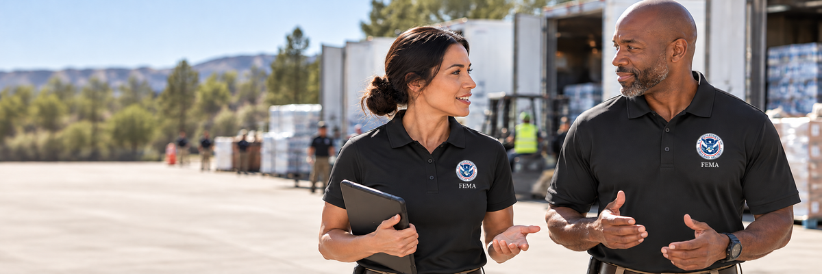 FEMA agency apparel hero based on actual catalog polo