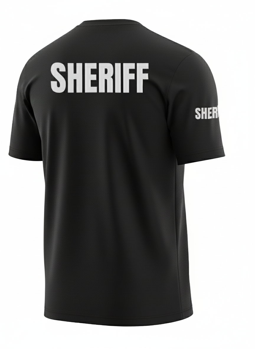 Black Sheriff Men's Shirt - Short Sleeve (Gray)