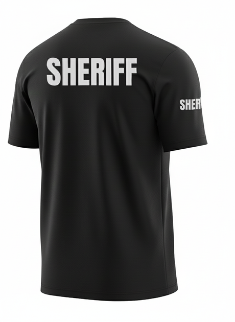 Black Sheriff Men's Shirt - Short Sleeve (Gray)