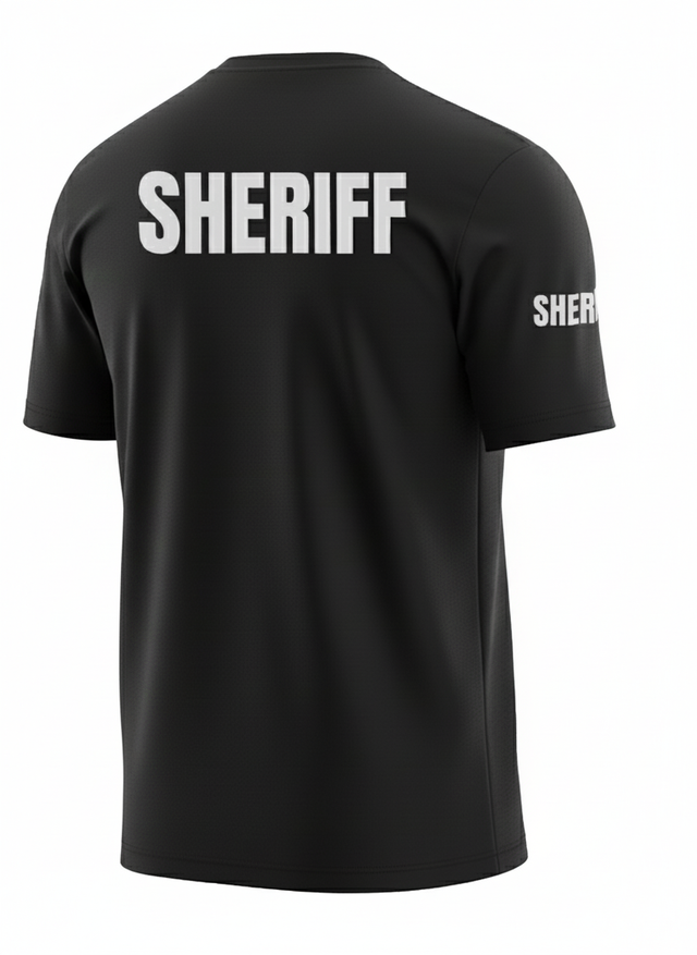 Black Sheriff Men's Shirt - Short Sleeve (Gray)