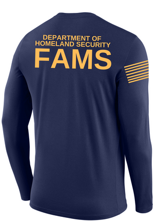 DHS FAMS Agency Identifier T Shirt - Long Sleeve - FEDS Apparel