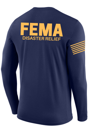FEMA Agency Identifier T Shirt - Long Sleeve Disaster Relief - FEDS Apparel