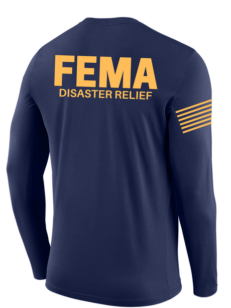 FEMA Agency Identifier T Shirt - Long Sleeve Disaster Relief - FEDS Apparel