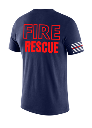 Navy Blue Fire Dept Men's Shirt - Short Sleeve - FEDS Apparel