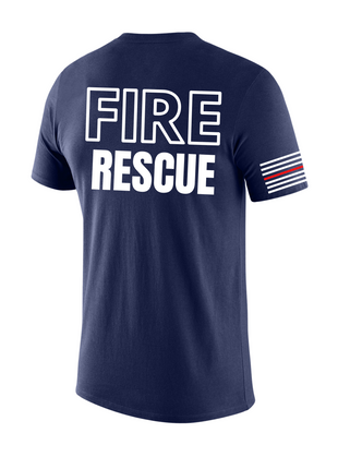 Navy Blue Fire Dept Men's Shirt - Short Sleeve - FEDS Apparel