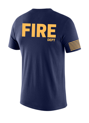 Navy Blue Fire Dept Men's Shirt - Short Sleeve - FEDS Apparel